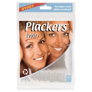 Plackers Twin зубная нить с зубочисткой