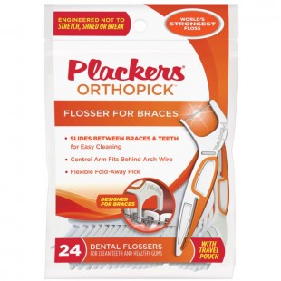 Plackers Orthopick зубная нить с зубочисткой
