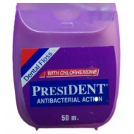 President Dental Floss Antibacterial 50 м. антибактериальная