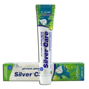 Silver Care детская зубная паста с серебром, 6-12 лет, 50 мл.