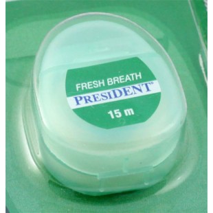 President Dental Floss Fresh Breath Unwaxed 15 м. свежее дыхание