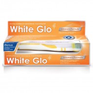 White Glo против зубного налета с зубной щеткой, 100 мл.