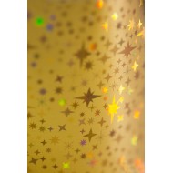 Dona Jerdona фольга 1.5 м голография золотая звездочки
