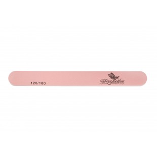 Dona Jerdona Пилка для искусственных и натуральных ногтей 120/180 овальная узкая розовая 100419