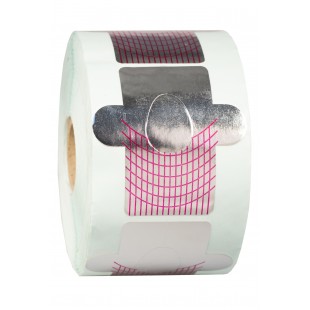 Dona Jerdona Одноразовая форма для наращивания ногтей серебристо-розовая большая (500шт)